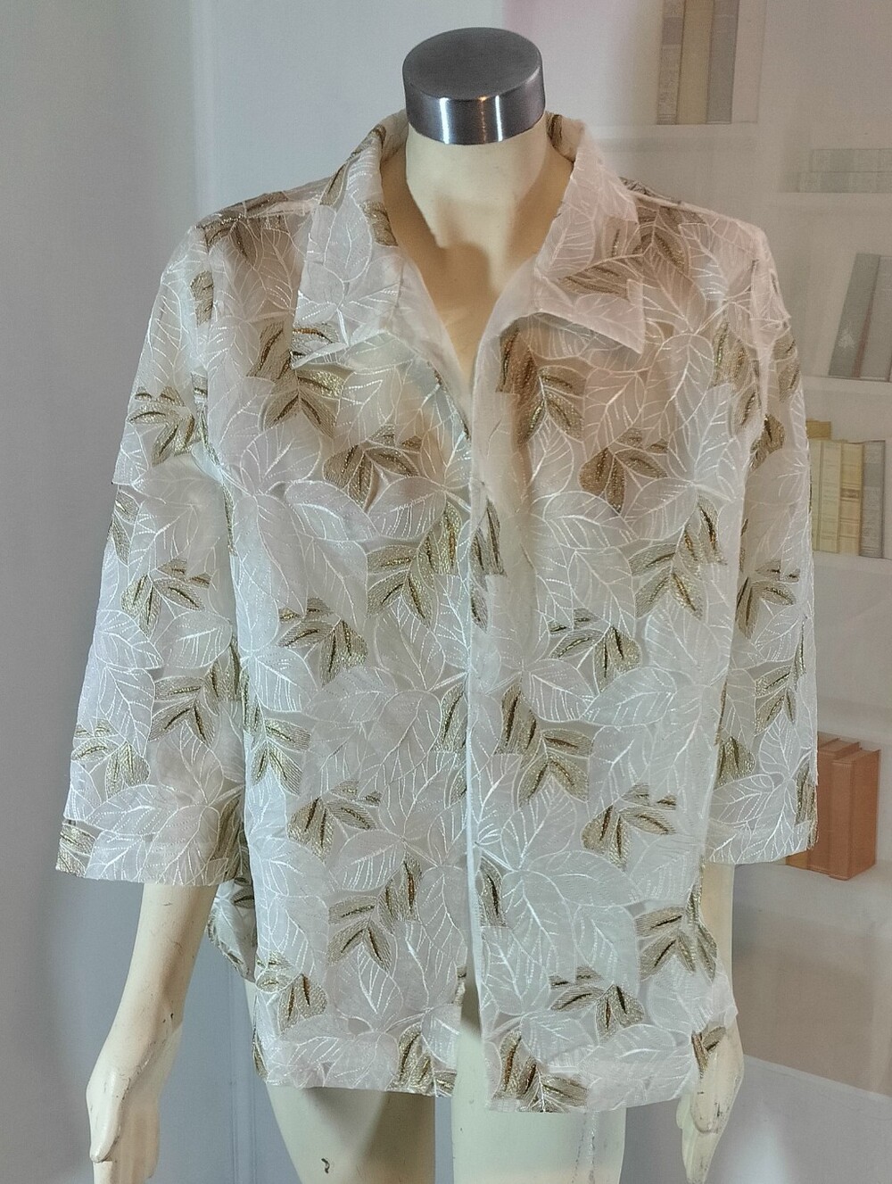 Women's Lightweight Beige Floral Jacket